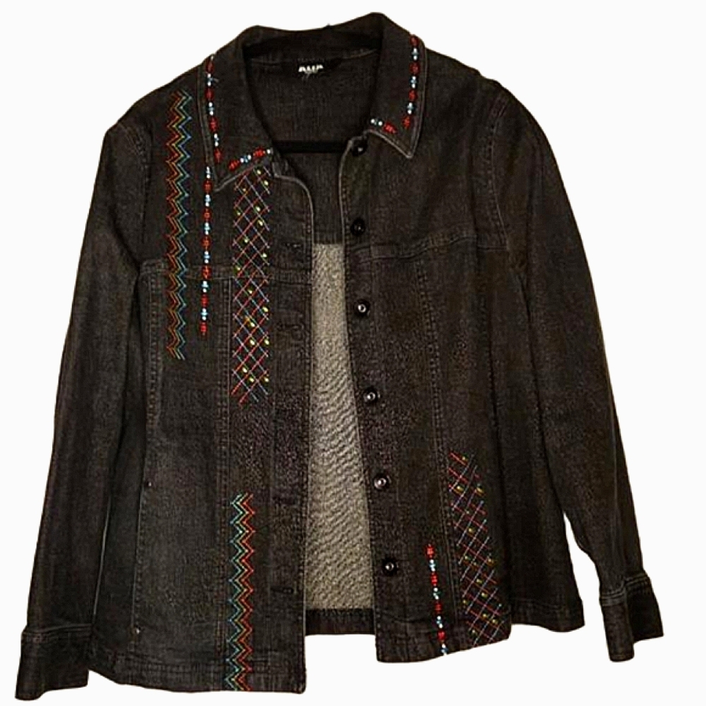 Elevate Your Wardrobe with the Alia Petite Black Embroidered Jacket"